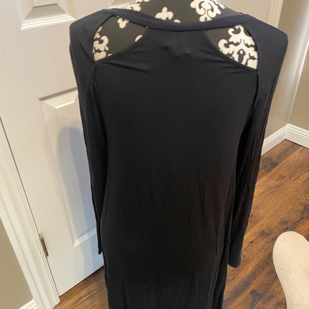 American Eagle Black Cut Out Dress Size Large - Picture 4 of 5